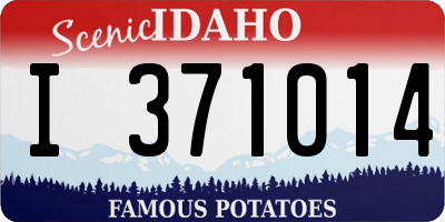 ID license plate I371014