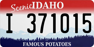 ID license plate I371015