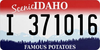 ID license plate I371016
