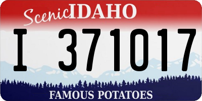 ID license plate I371017