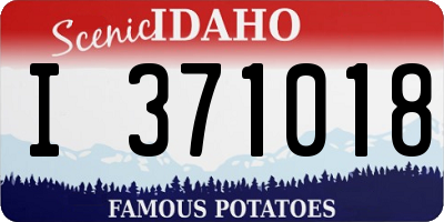 ID license plate I371018