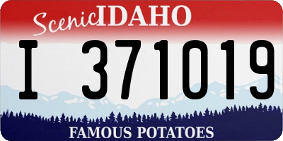 ID license plate I371019