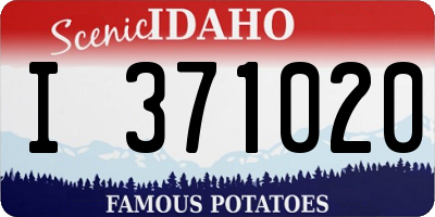 ID license plate I371020