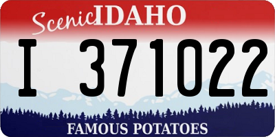 ID license plate I371022