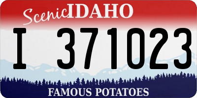 ID license plate I371023