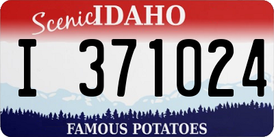 ID license plate I371024