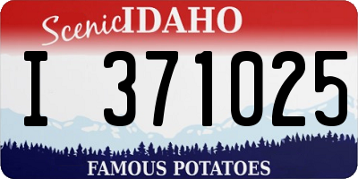 ID license plate I371025