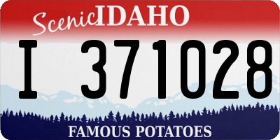 ID license plate I371028