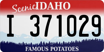 ID license plate I371029