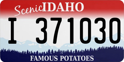 ID license plate I371030
