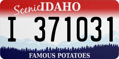 ID license plate I371031