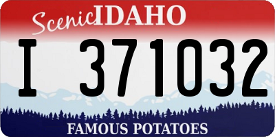 ID license plate I371032