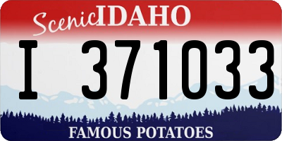 ID license plate I371033