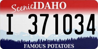 ID license plate I371034