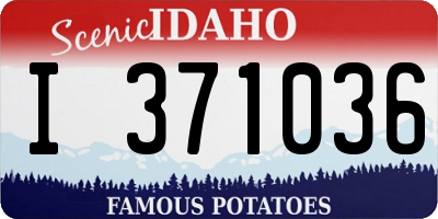 ID license plate I371036