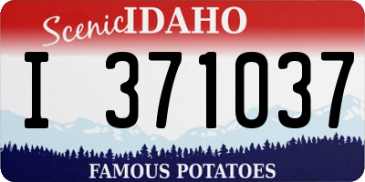 ID license plate I371037