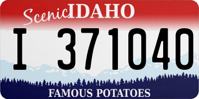ID license plate I371040
