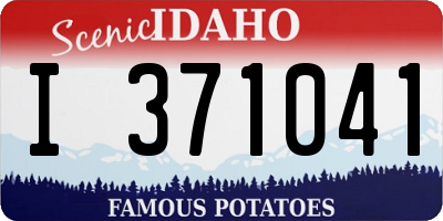 ID license plate I371041