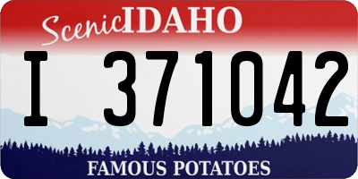 ID license plate I371042
