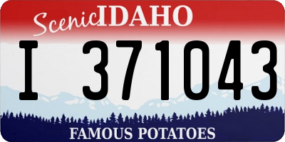 ID license plate I371043
