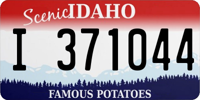 ID license plate I371044