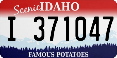 ID license plate I371047