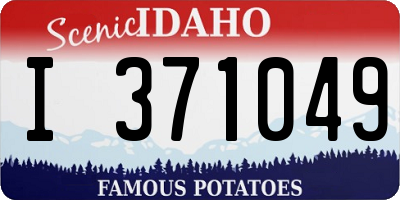 ID license plate I371049