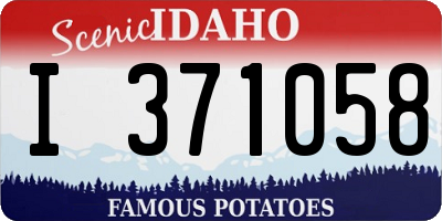 ID license plate I371058