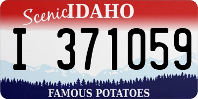 ID license plate I371059