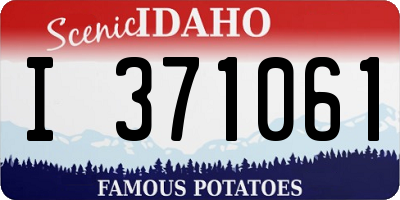 ID license plate I371061