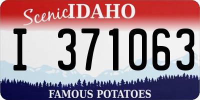 ID license plate I371063