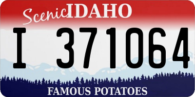 ID license plate I371064