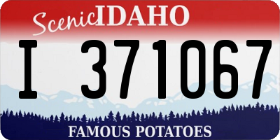 ID license plate I371067