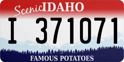 ID license plate I371071