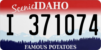 ID license plate I371074