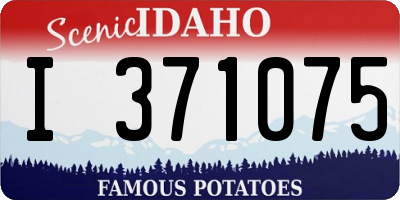 ID license plate I371075