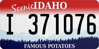 ID license plate I371076
