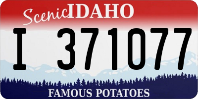 ID license plate I371077