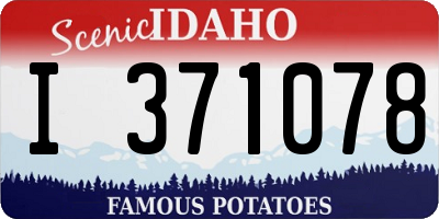ID license plate I371078