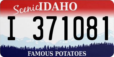 ID license plate I371081