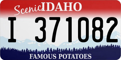 ID license plate I371082