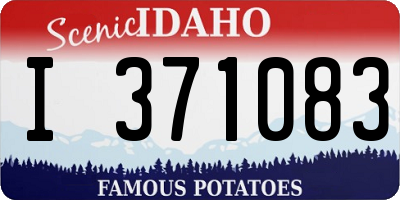 ID license plate I371083