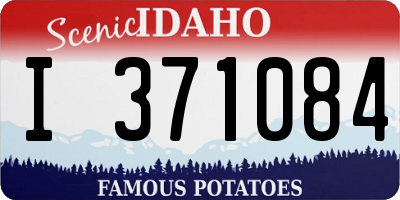 ID license plate I371084