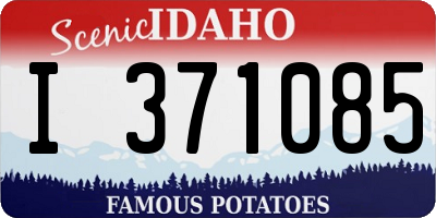 ID license plate I371085