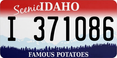 ID license plate I371086