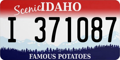 ID license plate I371087