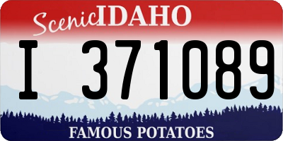 ID license plate I371089