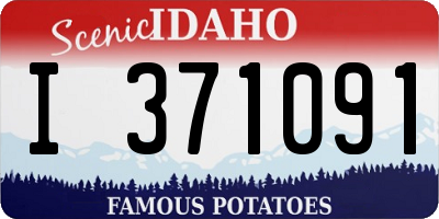 ID license plate I371091