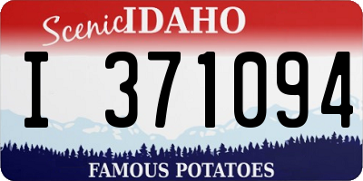 ID license plate I371094