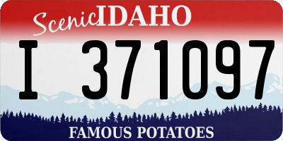 ID license plate I371097